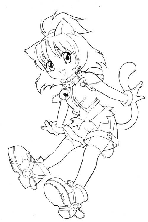 Anime Cat Girl Coloring Pages at GetDrawings Free download Anime Cat Girl Coloring Pages at GetDrawings Free download