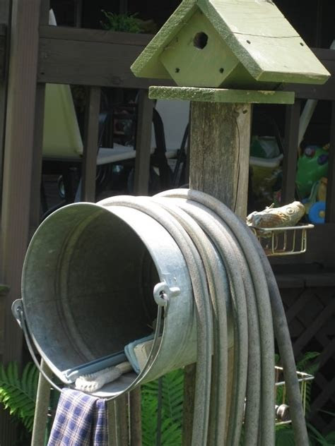 diy garden hose storage  garden glove