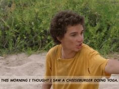 cheeseburger doing yoga - Even Stevens