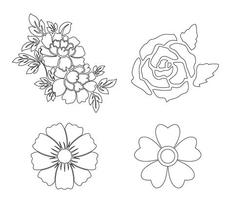  10 best large flower stencils printable pdf for free at printablee