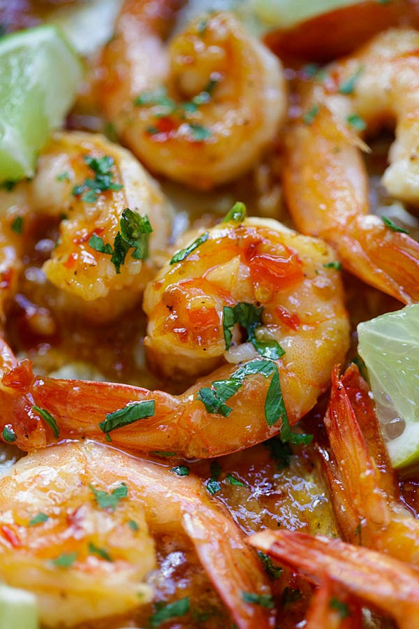 Sweet Chili Garlic Shrimp | Easy Delicious Recipes