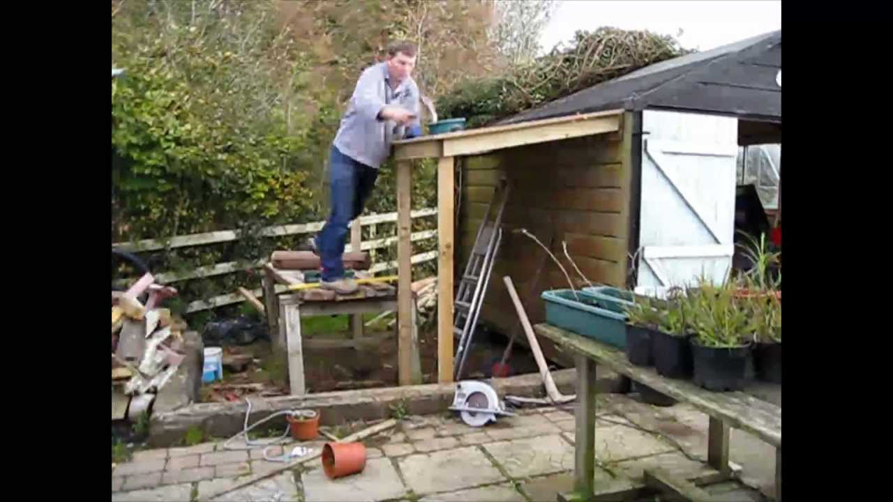 how to build a shed with a slanted roof step-by-step