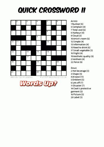  printable quick crosswords printable crossword puzzles online