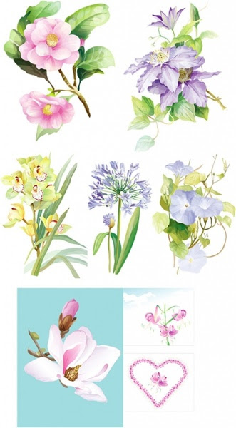 Download Watercolor flower free vector download (10,838 Free vector ...