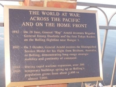 Bolling Air Force Base Marker - Panel 8 Photo, Click for full size