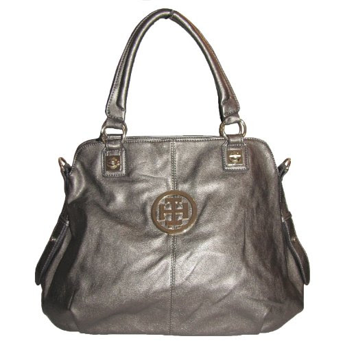 New York Satchel Handbag Pewter