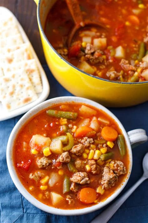 ground turkey vegetable soup recipe