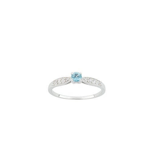  Bague Femme - AFRI99TZ-52 - Argent 925/1000 1.41 gr - Topaze bleue - Oxyde de zirconium - T 52
