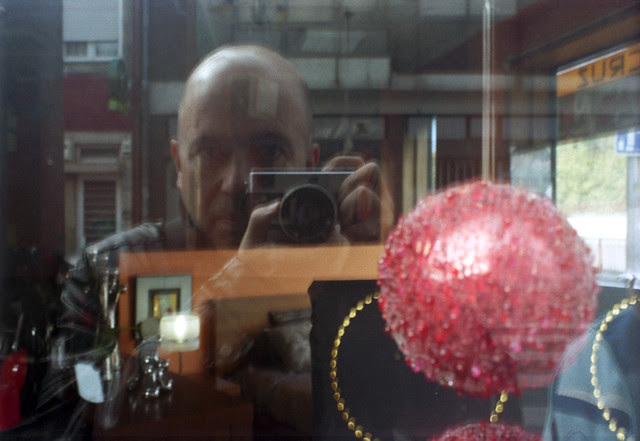 Me and Werra IIIE in a window shop
