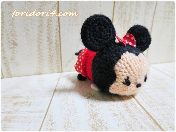 ディズニーツムツム編みぐるみ 編み物初心者でもミニーちゃんを作れました とりどり