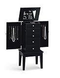 Contemporary Black Finish Jewelry Box Armoire Lingerie Chest $129.64 At Amazon