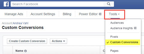 Select Custom Conversions