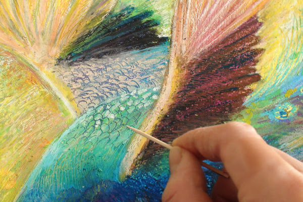 クレパスで絵を描く エイミーのアトリエ