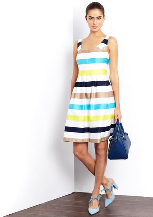 On ideeli: NINE WEST Sleeveless Retro Stripes Topstitch Dress with ...