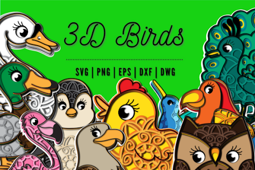 Download SVG Vector 3D Birds SVG Bundle 3D SVG Cut Files create your own DIY projects using your Cricut Explore, Silhouette Cameo and more.