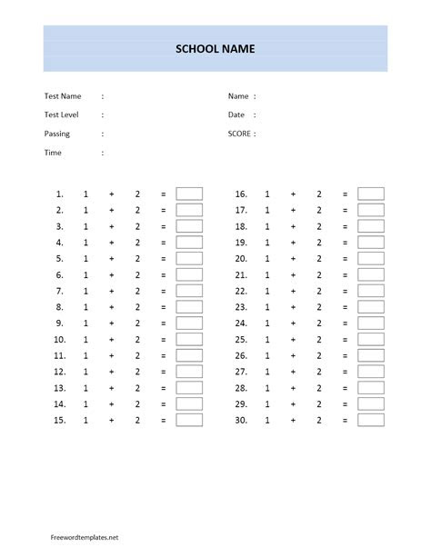 Participants can use some of these worksheets online or download them in pdf form. math quiz sheet