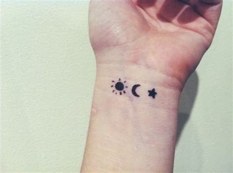 sun moon  star tattoo tattoo ideas pinterest