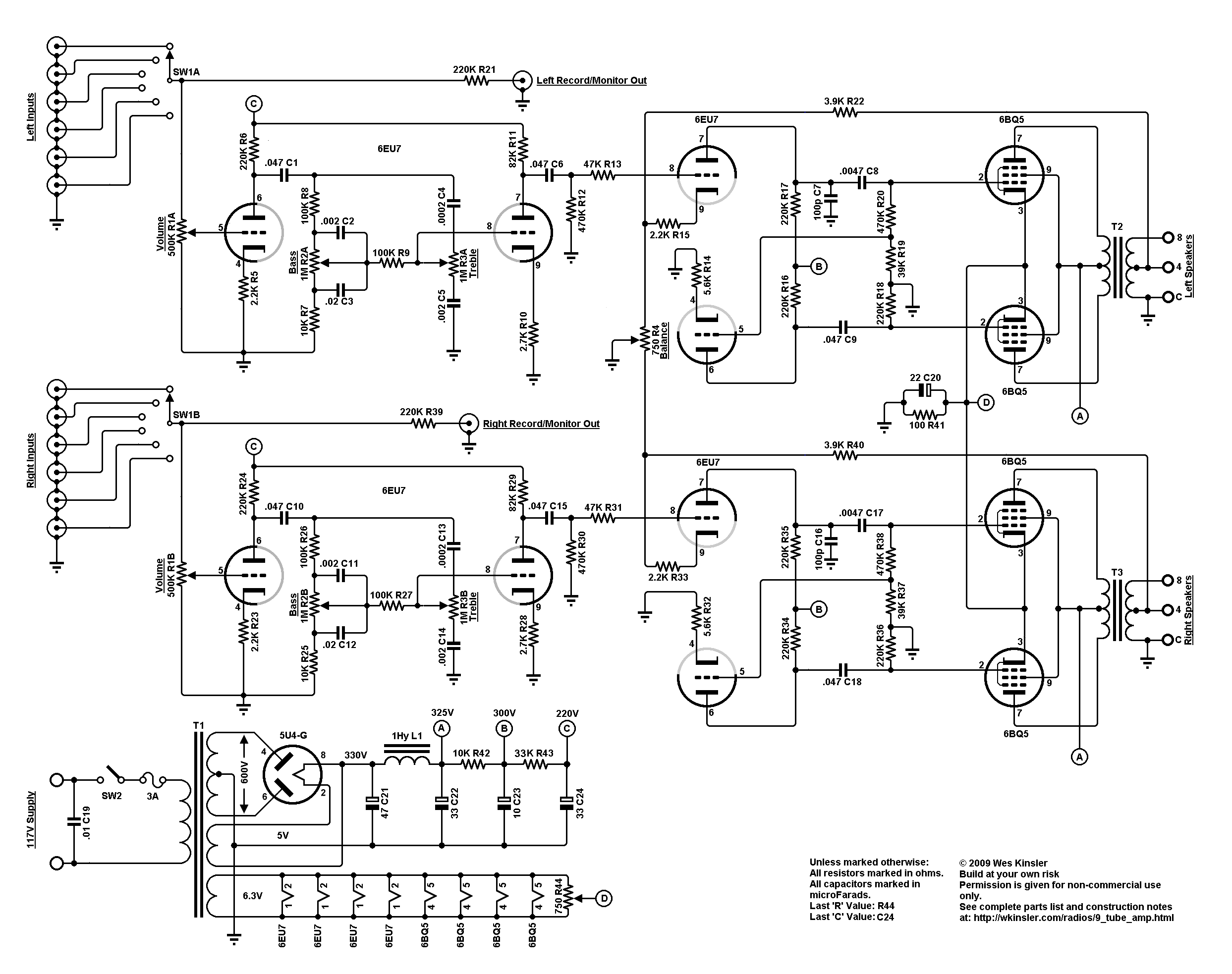 Nine Tube Stereo Amplifier 1 Nine Tube Stereo Amplifier 1
