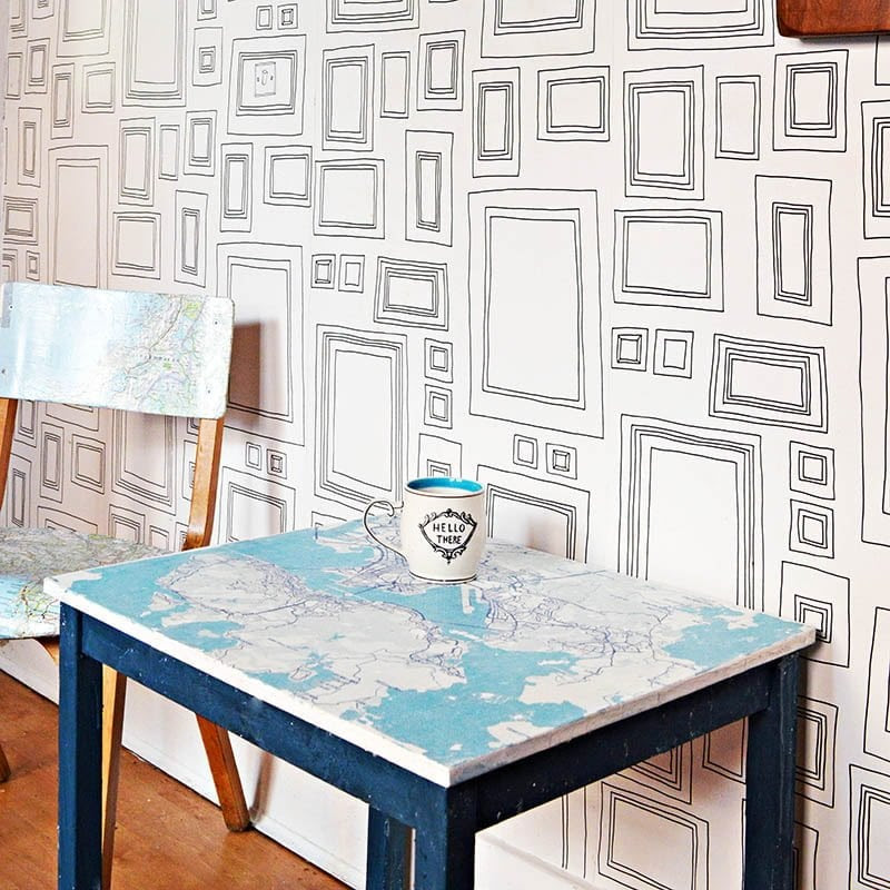 Fun IKEA Kids table hack with City Map of your choice