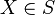 X\in S