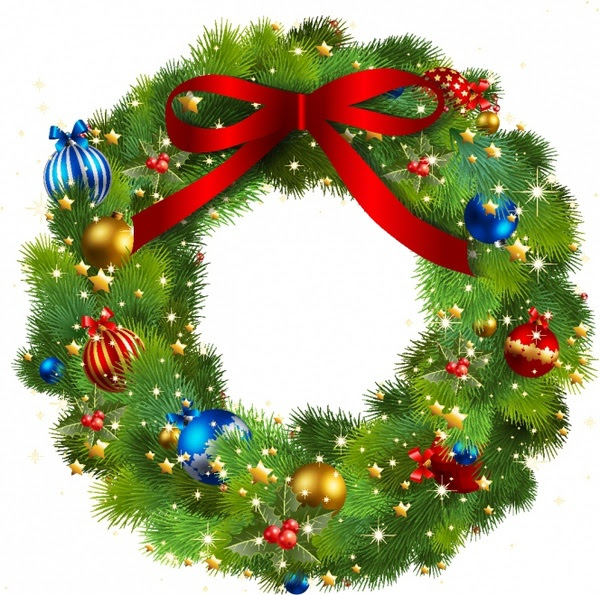 Download Christmas Wreath Free vector in Adobe Illustrator ai ( .AI ...