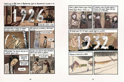 Dos páginas del cómic 'Cuadernos ucranianos', del dibujante Igort Tuveri.
