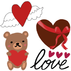 バレンタインに想いを伝えるスタンプ Lineスタンプ 中村食堂