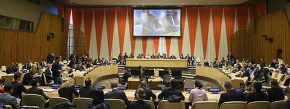 A view of the high-level pledging conference for the United Nations Central Emergency Response Fund