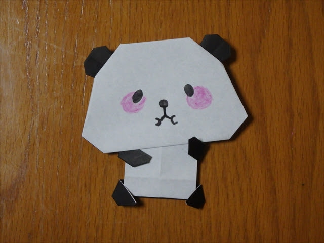 折り紙で可愛い動物もちもちパンダの体部分の簡単な折り方