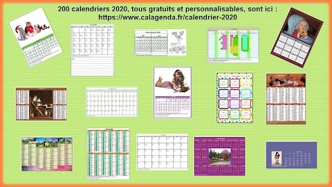 Calendrier 2020 Avec Feries