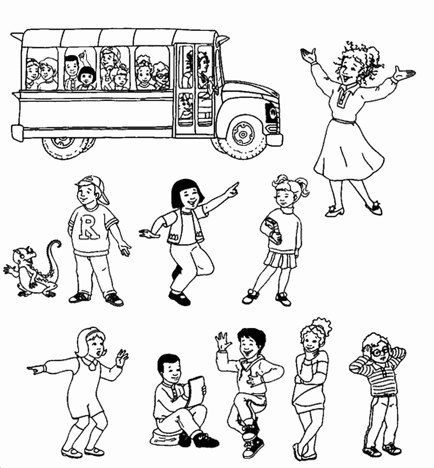 Magic school bus coloring pages
