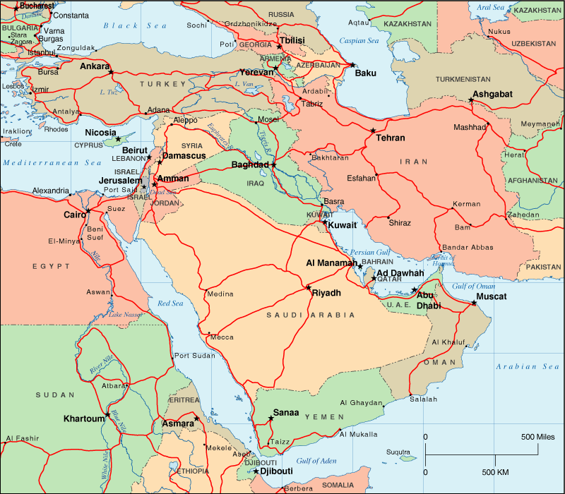 Map Middle East