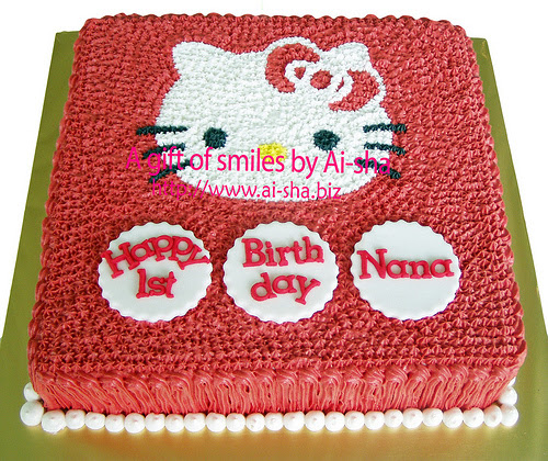Birthday Cake Hello Kitty Buttercream