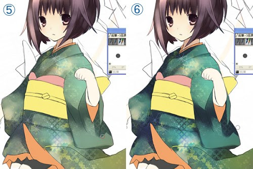 着物の着色 Opencanvasイラストメイキング