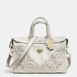 MINI STUDS RHYDER SATCHEL IN LEATHER - COACH f34756 - LIGHT GOLD/CHALK