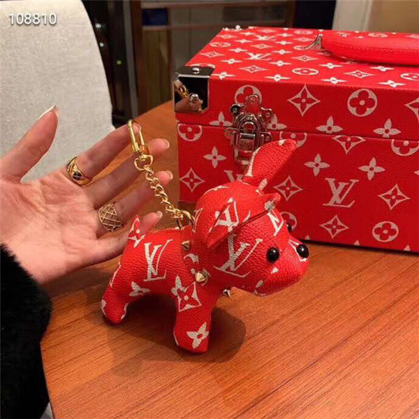 ルイヴィトン 犬 アクセサリーチャーム キーホルダー