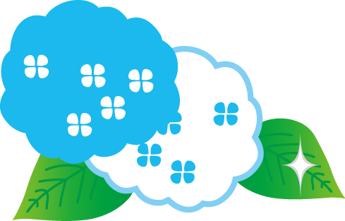 梅雨 あじさい のイラスト 無料イラスト