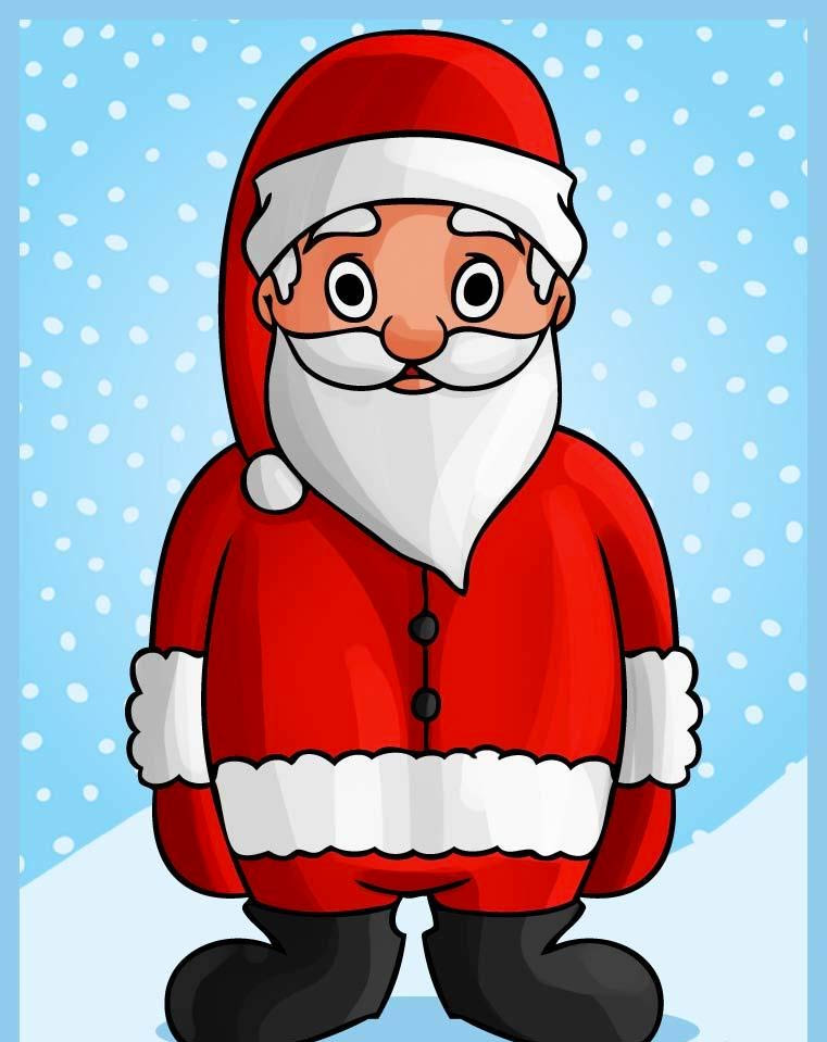 Dessin de père noël facile - AlloDessin
