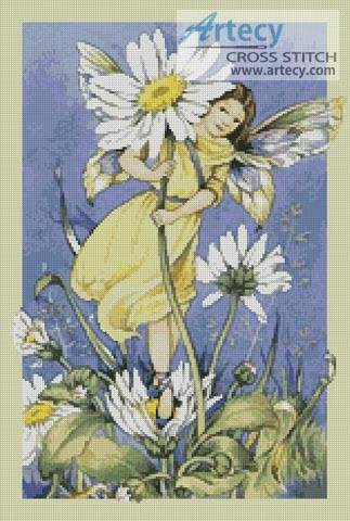 Daisy Fairy Cross Stitch Pattern fantasy