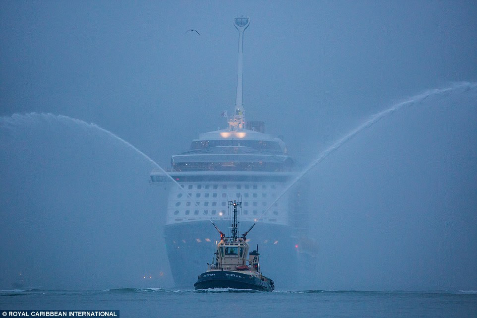 The ship sailed from Southampton to Cornwall and back before making its way to New York on Sunday and relocating to the Caribbean