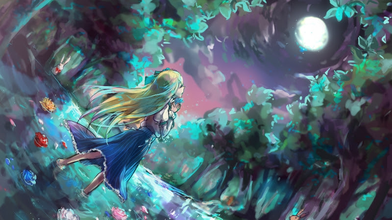 寝子島と私 月明かりの下で 妖精の泉 イラスト詳細 らっかみ