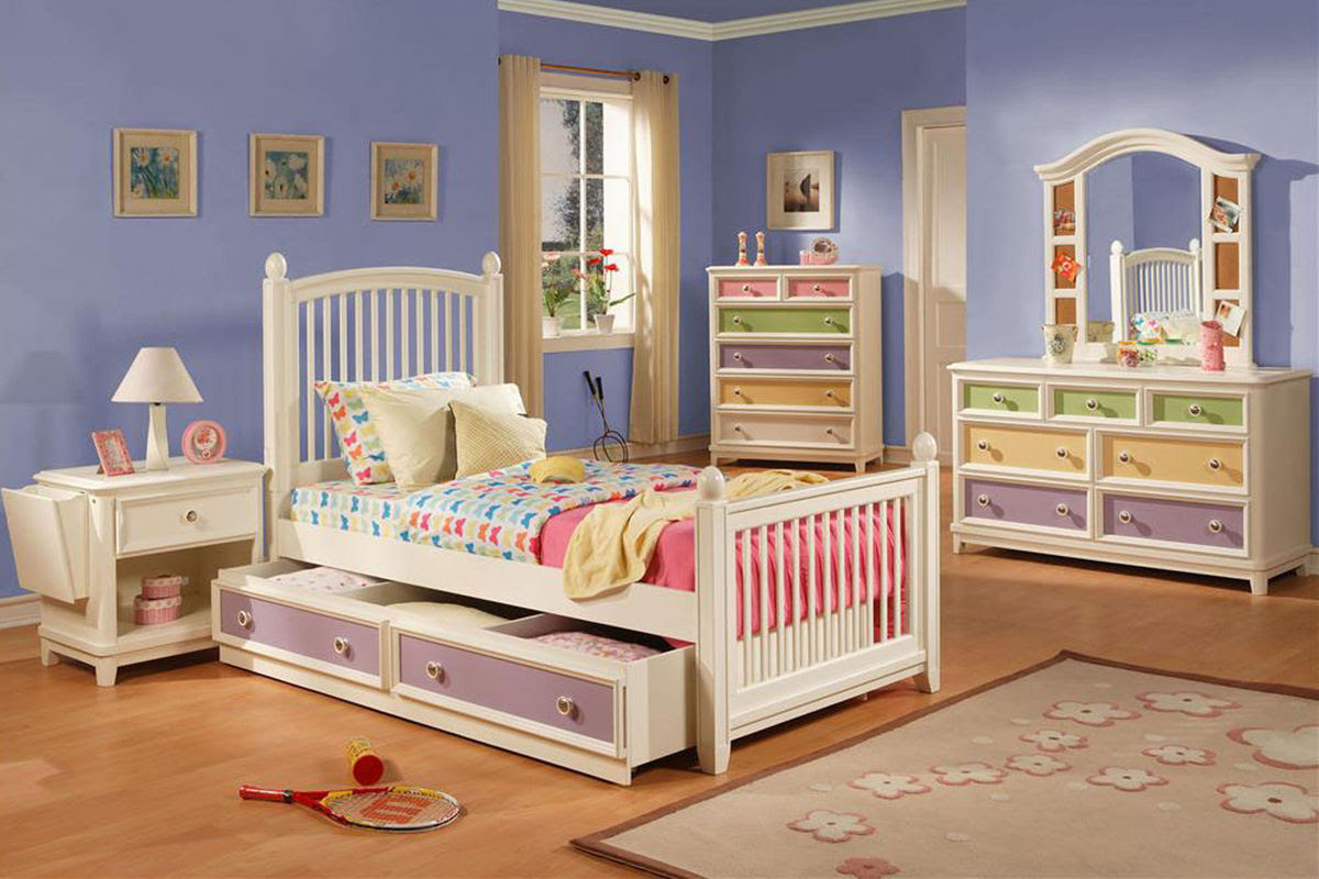Jenny Twin Bedroom Set with Trundle Storage at Gardner-White