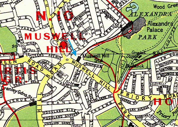 Map Of Muswell Hill London Disused Stations: Muswell Hill Station