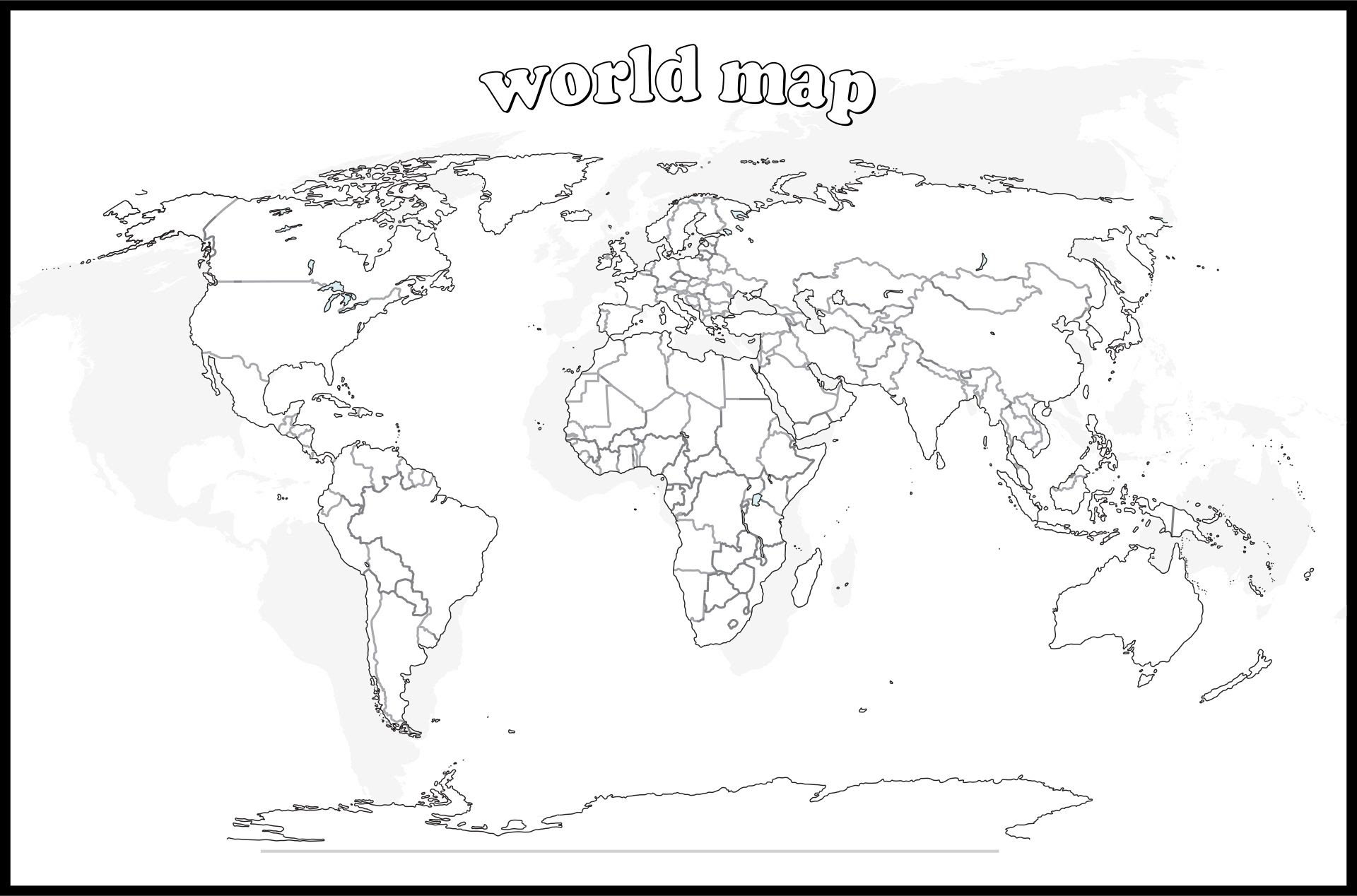 7 best images of blank world maps printable pdf