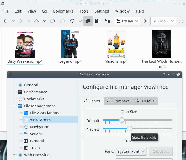 Konqueror No Longer Option For Double Click Or Icon Size Kde Community Forums