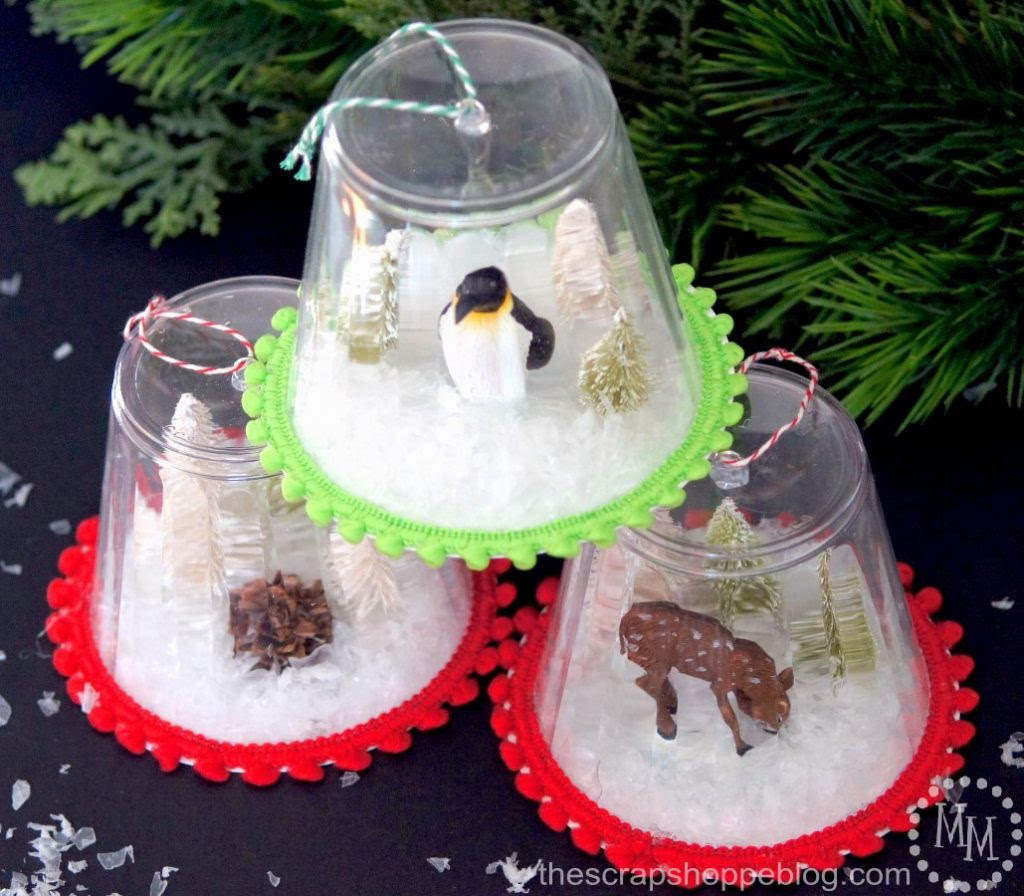 DIY Snow Globe Ornaments Kids Craft