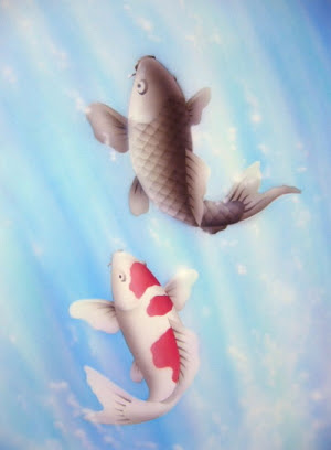 エアブラシで水墨画 鯉の滝登り 描き方ｄｖｄキット販売