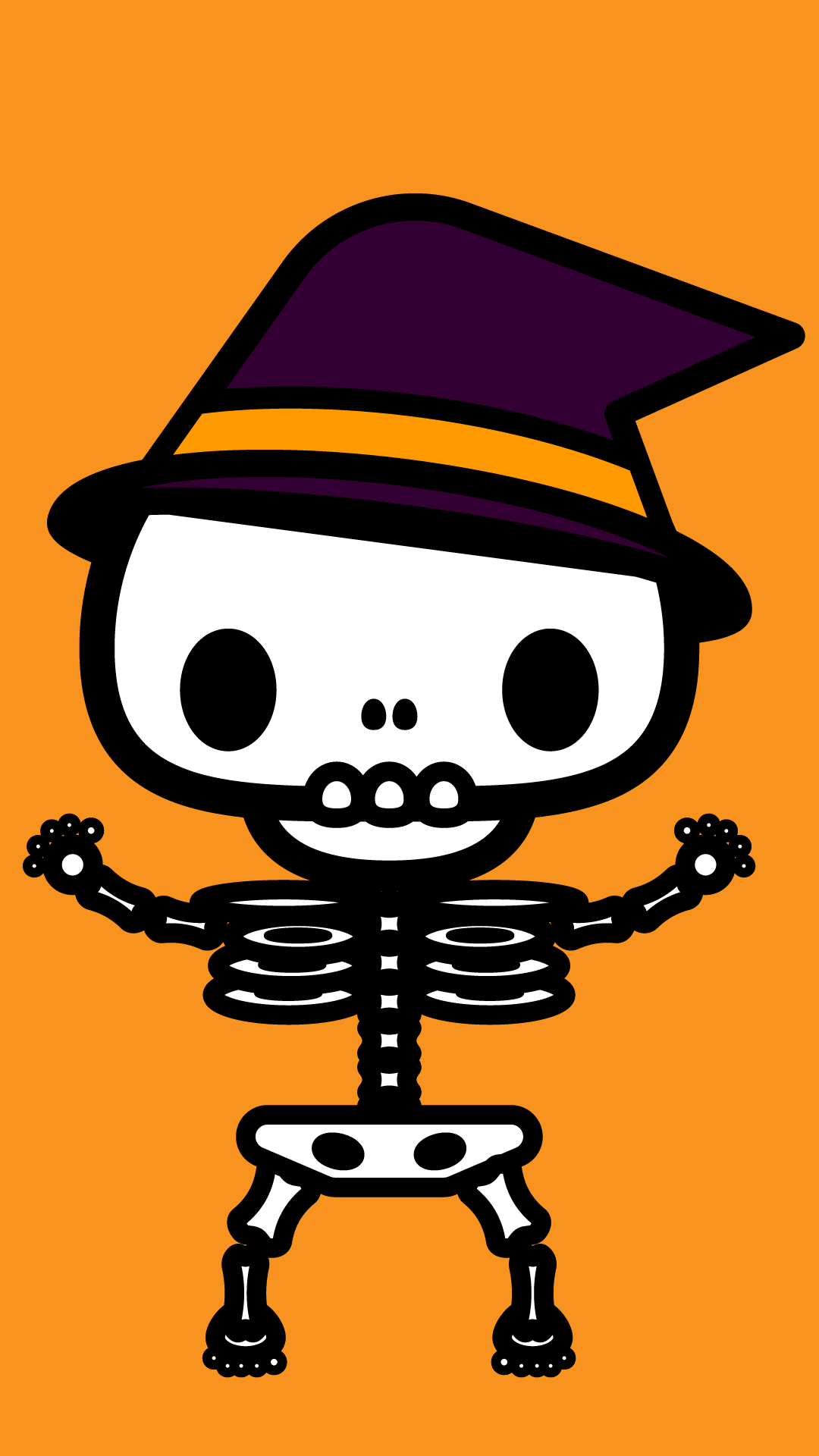 かわいいハロウィン骸骨壁紙 Iphone の無料イラスト 商用フリー オイデ43