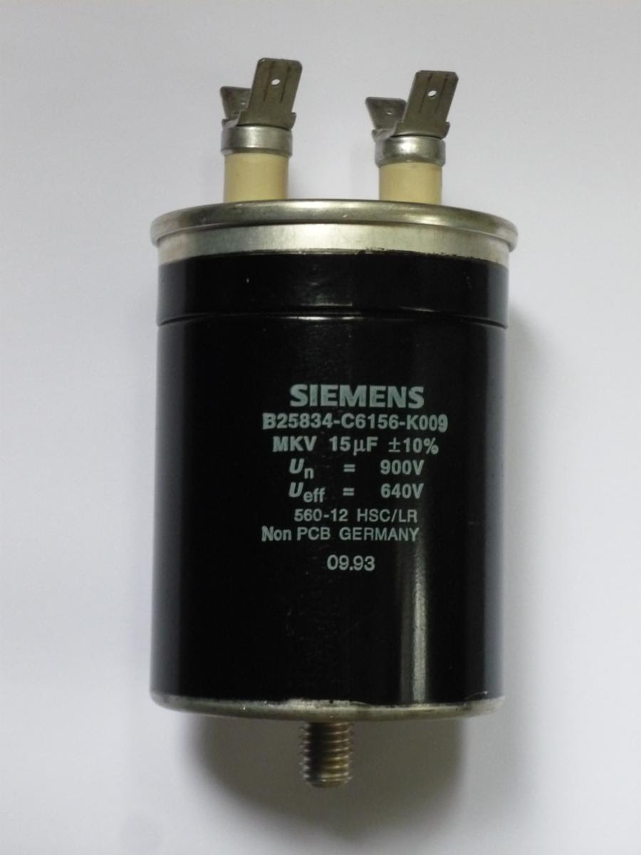 SIEMENS 15uF 900V MKV B25834 C6156 K009 HI END OIL CAP NON SIEMENS 15uF 900V MKV B25834 C6156 K009 HI END OIL CAP NON