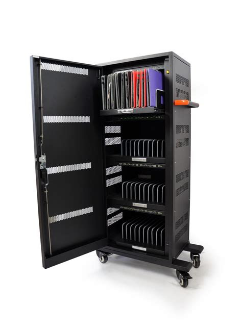 Combine a usb charger with a clock radio for bedside char. CHARGING CABINET 40 TABLETS - Port Designs